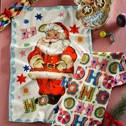 Ho Ho Ho Christmas Tea Towels Set