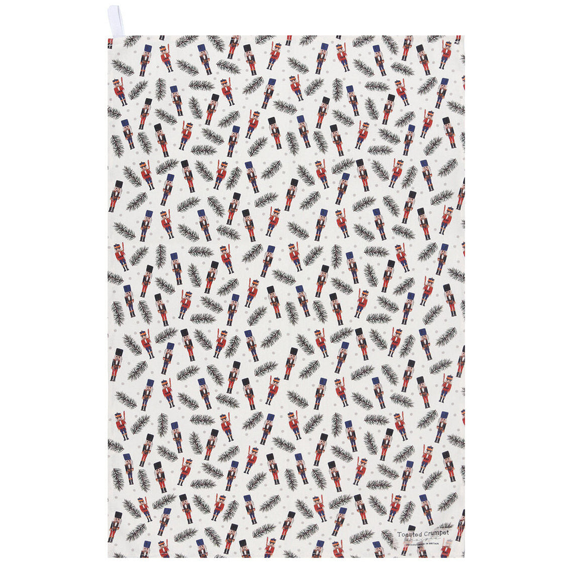 Tea Towel Nutcrackers pattern on white background